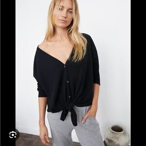 Aritzia Black Button Down Shirt